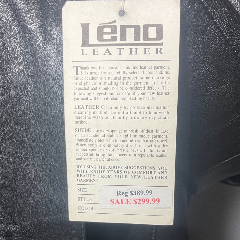 Léno Classic Black Leather Full Length Coat - Picture 14 of 17